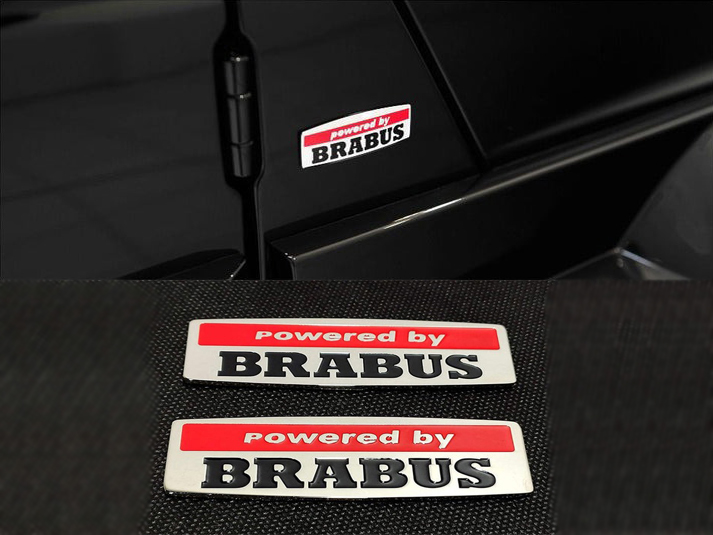 Powered by Brabus Fender Emblem Metal Badge Sticker Logo for Mercedes-Benz W463 G-Class